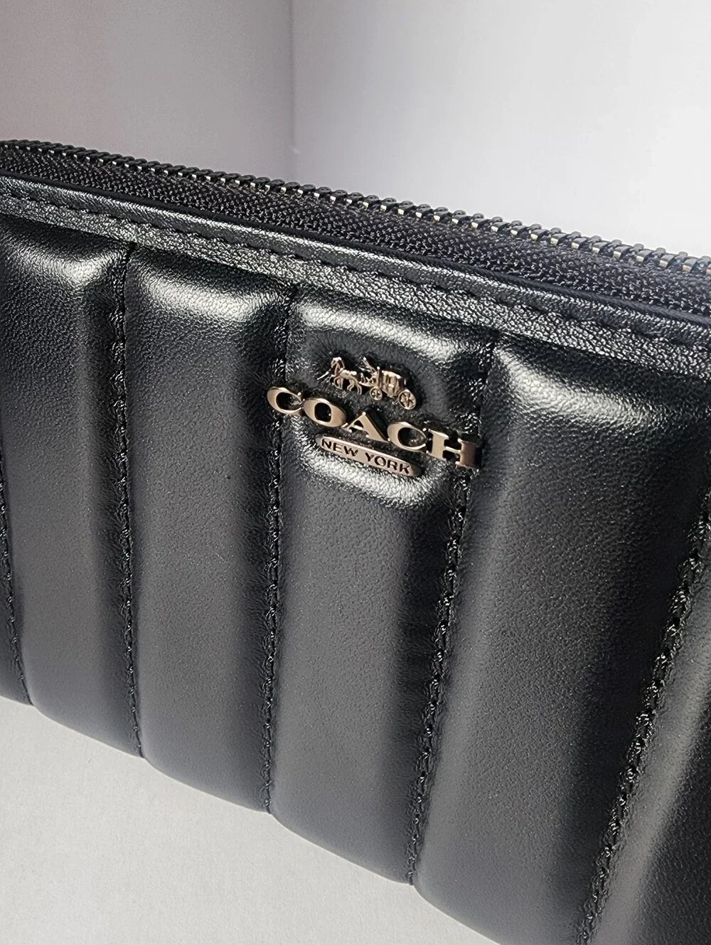 Coach Quilted Wallet (Black)